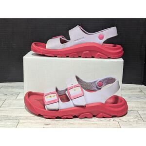Birkenstock Mogami Birko-Flor Girls Youth Sandal Purple Pink Buckle Strap Sz 1.5